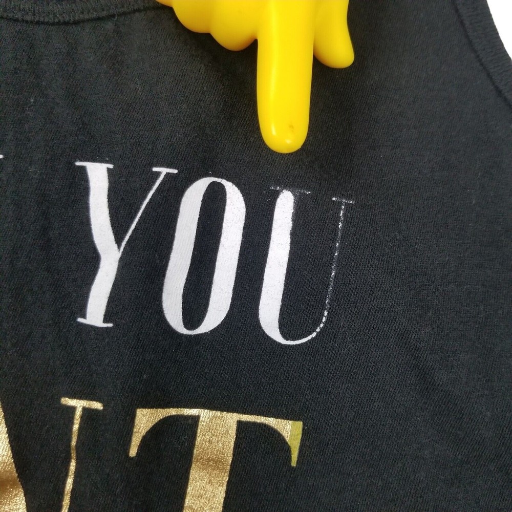 4/$25 The Golden Girls  Muscle Tank Juniors Sz S 3/5 Black ABC Quote Shirt - Picture 4 of 9